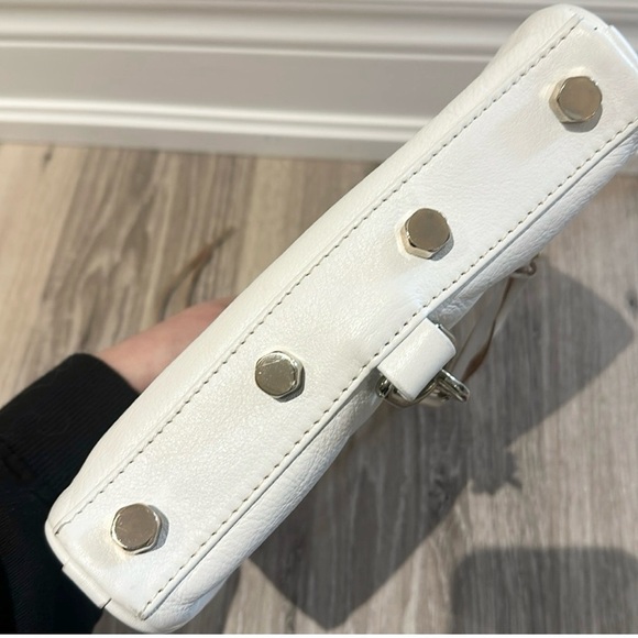 REBECCA MINKOFF White Crossbody Bag | Gold Accents - Picture 4 of 6